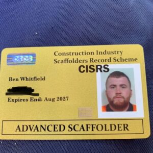 CISRS advanced scaffolding card