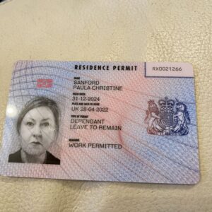 Resident permit card